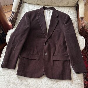 Tasso Elba Dark Brown Corduroy Blazer Medium 39-41